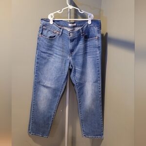 Levi's Women's Boyfriend Cropped Jeans, Size 30", Medium Wash Denim